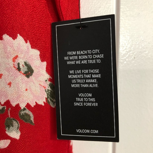 NWT Volcom Now or Now Short-Sleeve Floral Dress - Picture 9 of 11